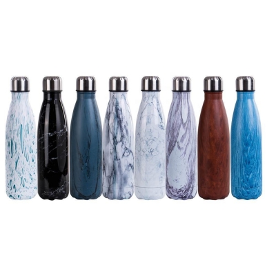 500ML Stainless Steel Water Bottle Insulated Sport Hot Cold Cup Creative Mug Marble Head Cup steel water bottle